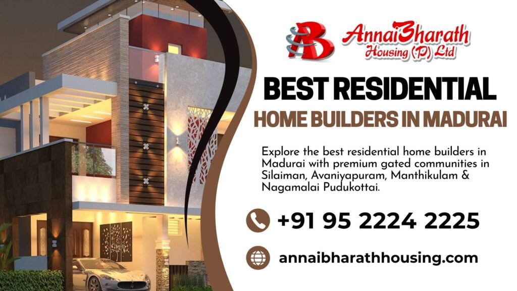 Modern Gated Villa by Best Residential Home Builders in Madurai – AnnaiBharath Housing
