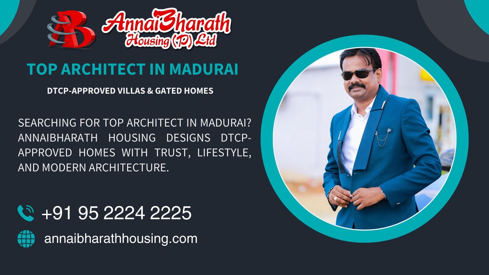 P. Saravana Kumar, B.Arch, FIIV – Top Architect in Madurai leading AnnaiBharath Housing to design DTCP-approved homes with trust, lifestyle, and modern architecture.